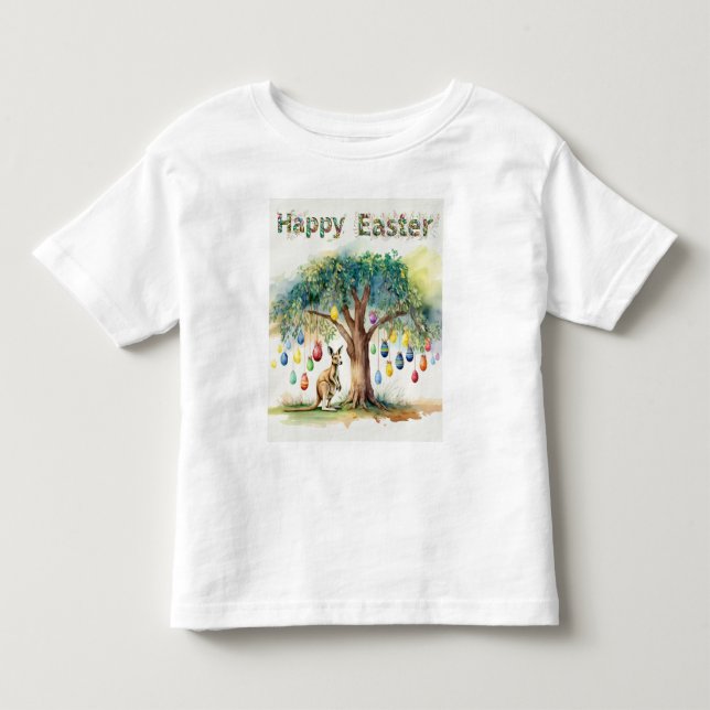 Camiseta Kangaroo sob gumtree com ovos de Páscoa (Frente)