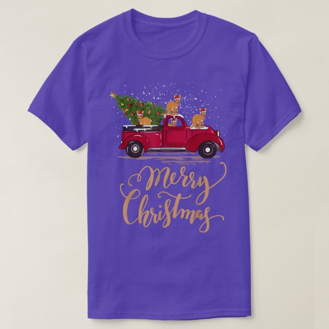 Camiseta Kangaroo Trree de Natal Caminhão Kangaroo Chr (Frente do Design)