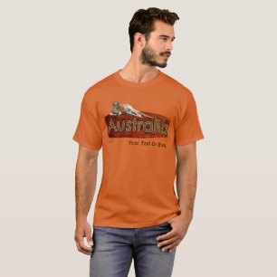 Camiseta Kangaroo Vermelho No Chapéu De Slouch