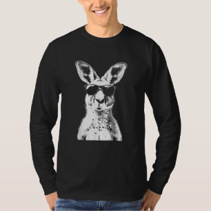Camiseta Kangaroo Vestindo óculos de sol Funny Animal Austr
