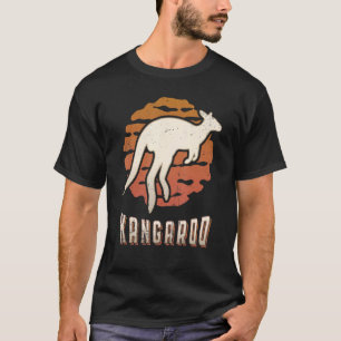 Camiseta Kangaroo Vintage Retro Classic Animal Sunset