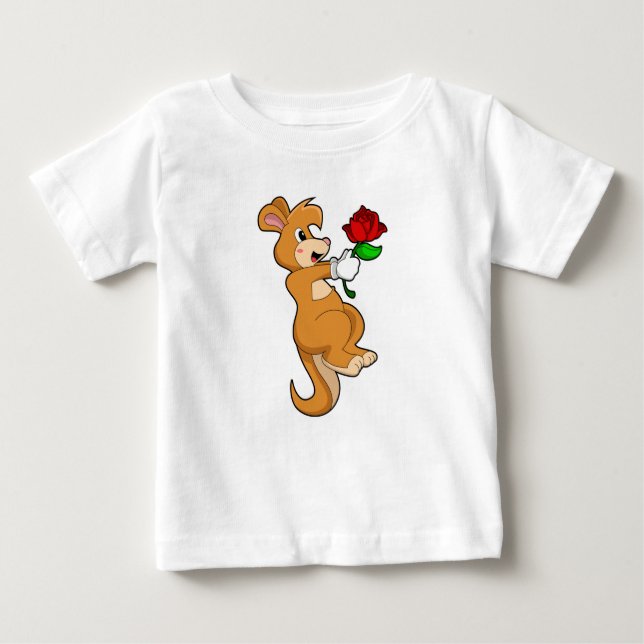 Camiseta Kangaroo with Flower (Frente)