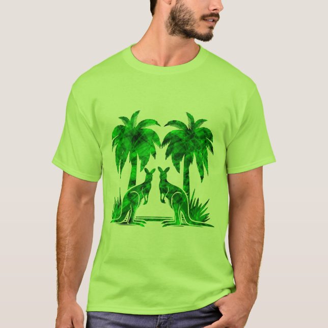 Camiseta Kängurus unter Palmen in Australien (Frente)