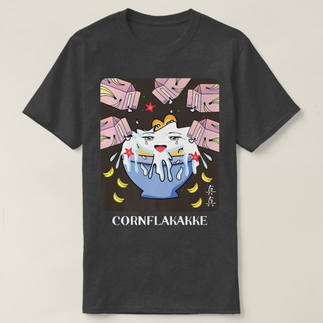 Camiseta Kanji Anime Banana Milk Cornflakakke Japan naughty (Frente do Design)