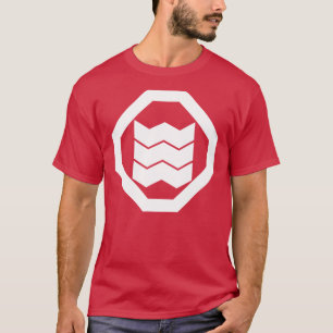 Camiseta Kanji em forma de encolhimento para três na bandej