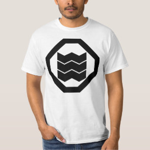 Camiseta Kanji em forma de encolhimento para três na bandej