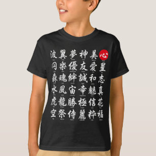 Camiseta Kanji japonês popular