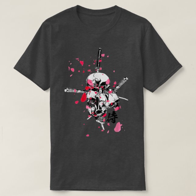 Camiseta Kanji, menina samurai japonesa (2) (Frente do Design)