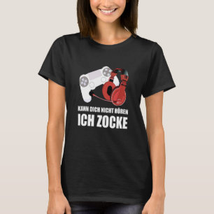 Camiseta Kann Dich Nicht Hören Ich Zocke Console Dizendo 1