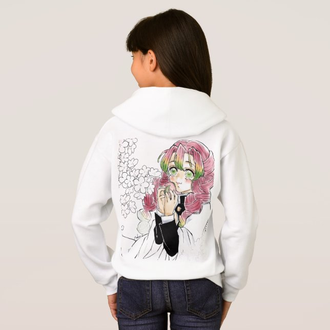 Camiseta Kanroji Mitsuri Hoodie (Parte Traseira Completa)