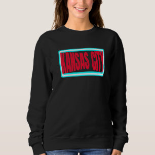 Camiseta Kansas City Azul TealVermelho KC Kansas City Retro