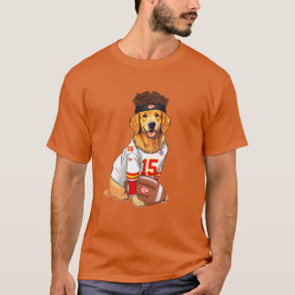 Camiseta Kansas City Chiefs Cachorro Golden Retriever Patri