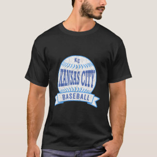 Camiseta Kansas City Kc Baseball Kc Blue Throwback