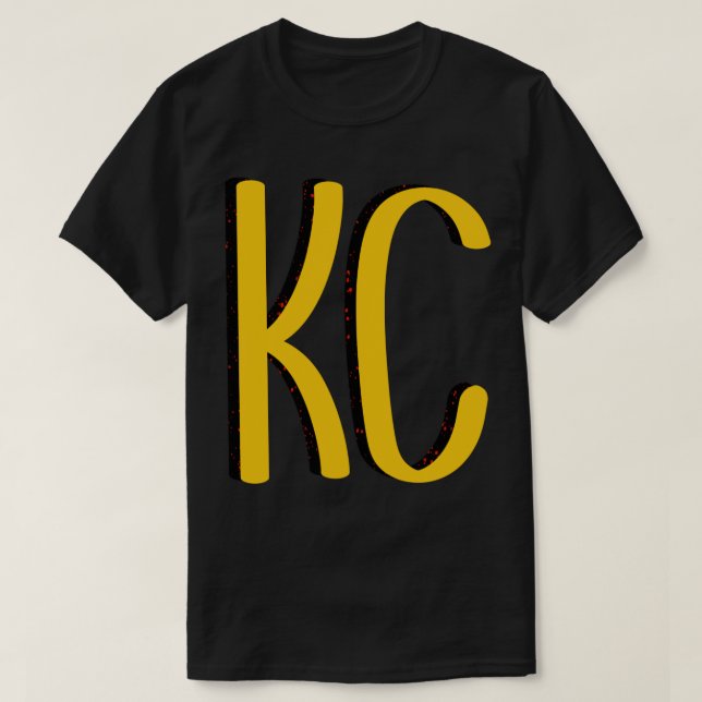 Camiseta Kansas City KC red e amarelos chefes Missouri roya (Frente do Design)