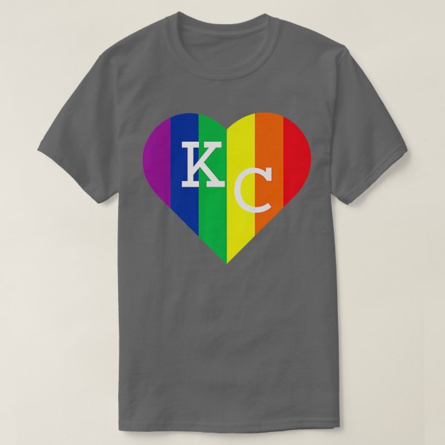 Camiseta Kansas City Missouri Rainbow Midwest KC Orgulho ga (Frente do Design)