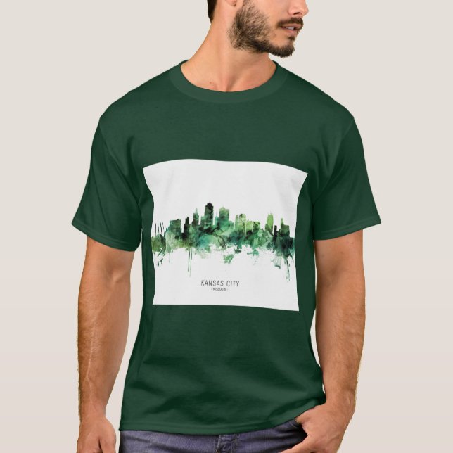 Camiseta Kansas City Missouri Skyline 5 (Frente)