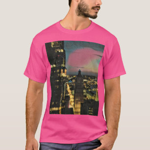Camiseta Kansas City Skyline Em Dusk