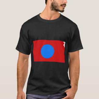 Camiseta KANSAS, Estado Vermelho, Ponto Azul