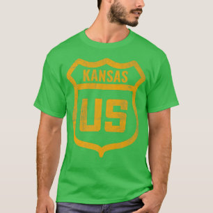 Camiseta Kansas - Estrada Americana de Olhos Colados em Col