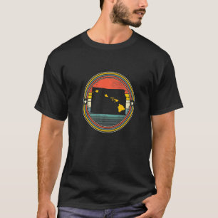 Camiseta Kansas Hawaii Roots Origine State Map Retro