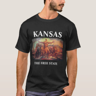 Camiseta KANSAS - o estado livre - caracterizando o