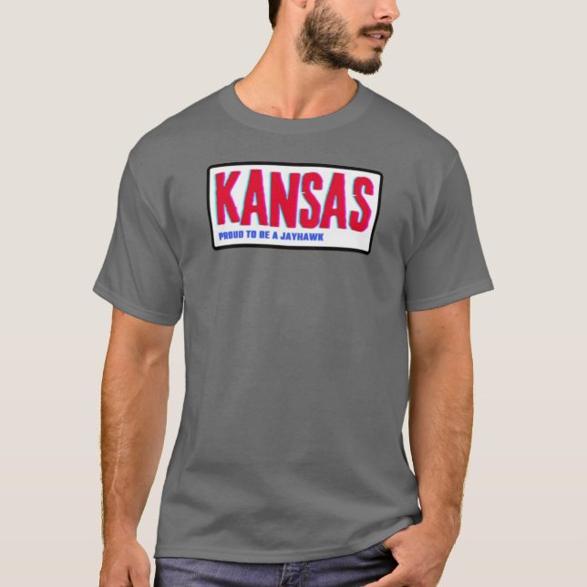Camiseta Kansas Orgulhoso de ser Jayhawk (Frente)