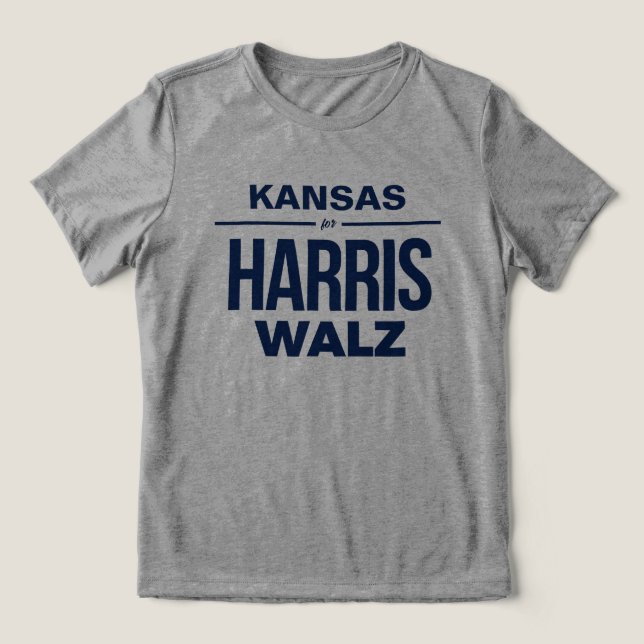 Camiseta Kansas para Harris Walz (Design frontal)
