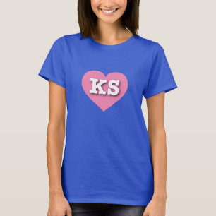 Camiseta Kansas Solid Pink Heart - Grande Amor