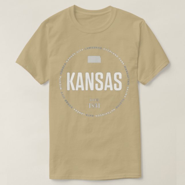 Camiseta Kansas State Wichita Topeka Kansas City Lawrence   (Frente do Design)