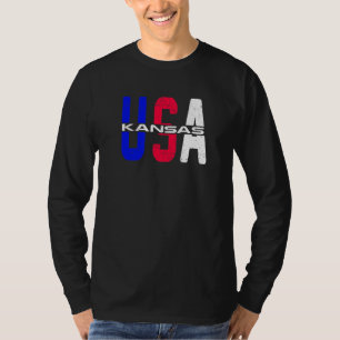Camiseta Kansas Usa Vintage Patriótico E Orgulhoso Cidadão