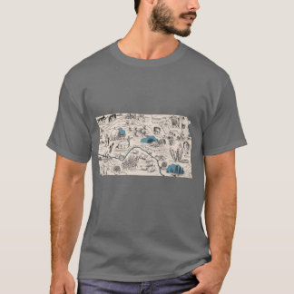 Camiseta Kansas Vintage Picture Map Oversized