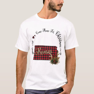 Camiseta Kansas Xadrez Todos Vêm Para Casa No Natal