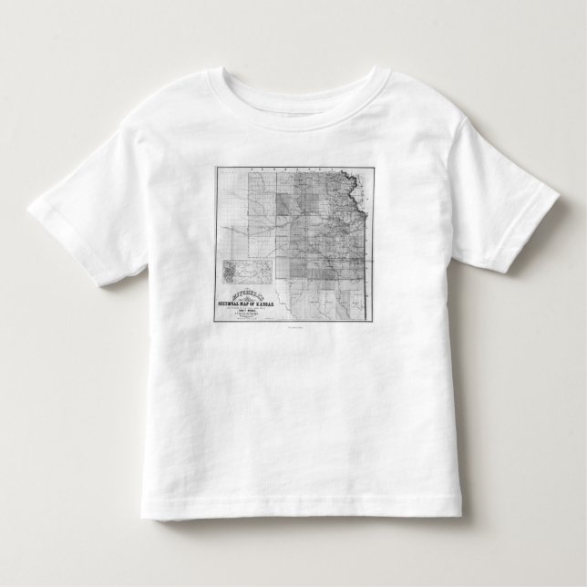 Camiseta KansasPanoramic MapKansas (Frente)
