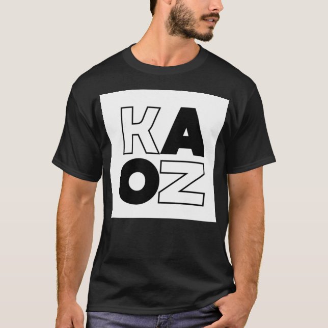 Camiseta KAOZ black and white  (Frente)