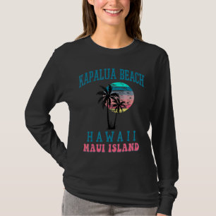 Camiseta Kapalua Beach Maui Hawaii Beach Palm Trees Summer