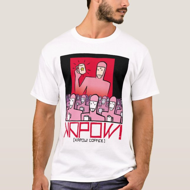 Camiseta Kapow! Sequazes do café (Frente)
