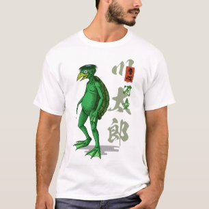 Camiseta Kappa Moda de Rua Japonesa Imp do Água Yokai