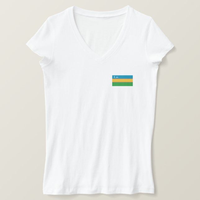 Camiseta Karakalpakstan Flag (Frente do Design)