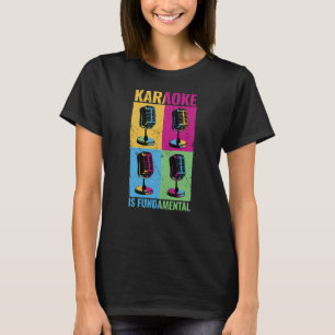 Camiseta Karaoke é música colorida fundamental para microfo