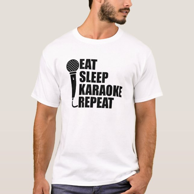 Camiseta Karaoke - Eat Sleep Karaoke (Frente)