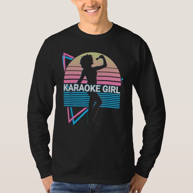Camiseta Karaoke Girl Karaoke Girl Singers Retro (Frente)