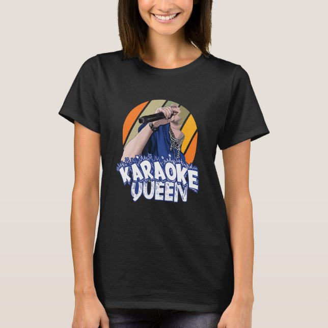 Camiseta Karaoke Queen Singing Matching (Frente)