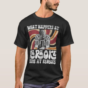 Camiseta Karaoke Singer 80s Retro Vintage O Que Acontece Em