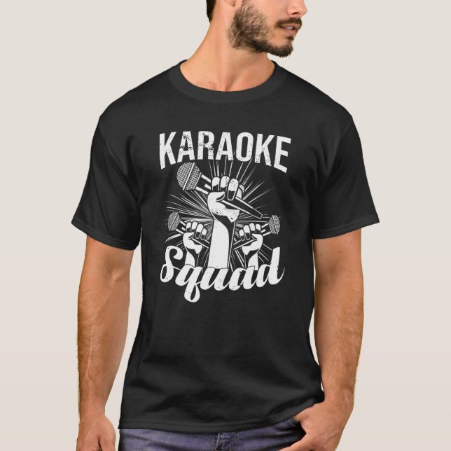 Camiseta Karaoke Singer Music Bar Karaoke Squad (Frente)