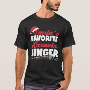 Camiseta Karaoke Singer Papais noeis de Natal Favoritos Kar