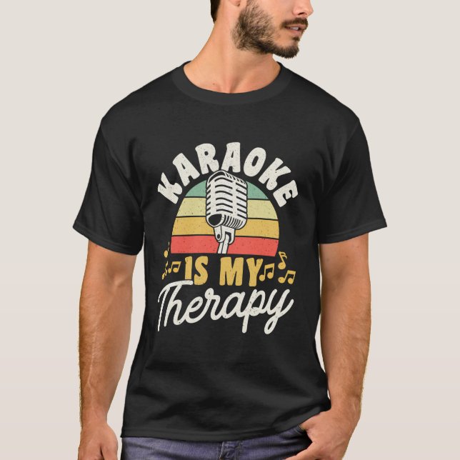 Camiseta Karaoke Singer Song Lyrics Microfone Karaoke É M (Frente)