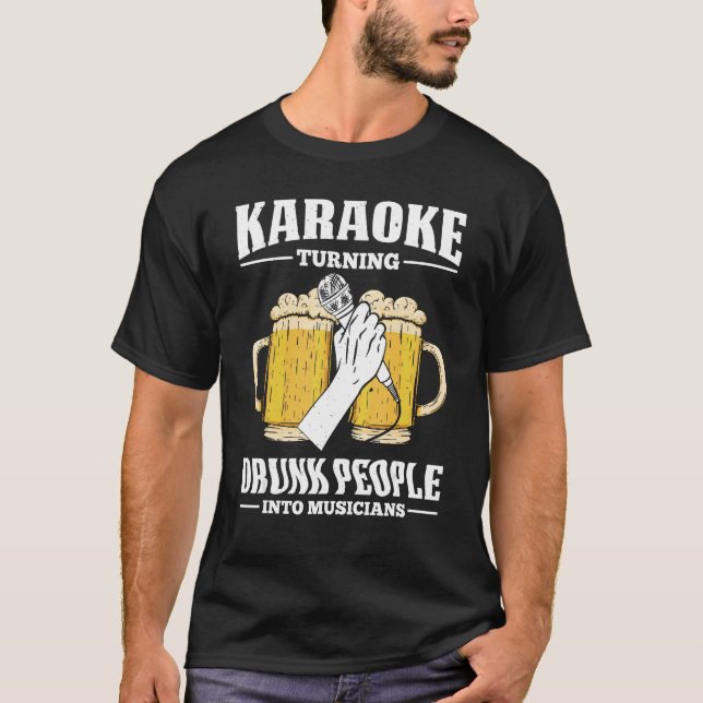 Camiseta Karaoke Transformando Pessoas Bebados Em Músicos S (Frente)