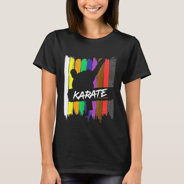Camiseta Karate BKarate Belt Cores Silhuette Artes Marciais (Frente)