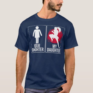 Camiseta Karate Black Belt Garota Uniforme Gi Sua Filha