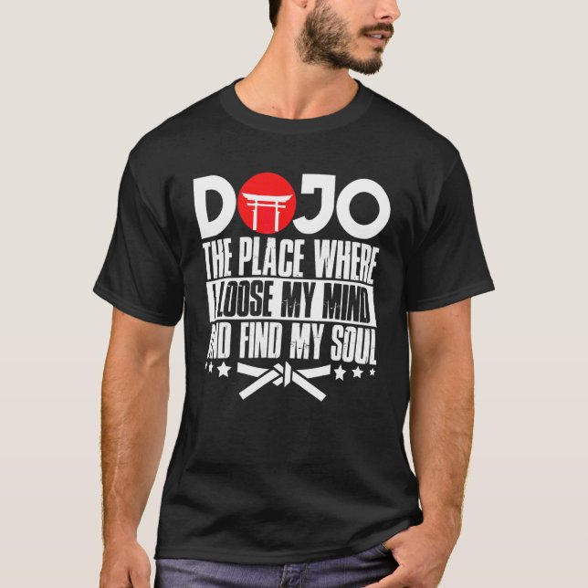 Camiseta Karate Black Belt Gi Uniforme Dojothe Place I (Frente)